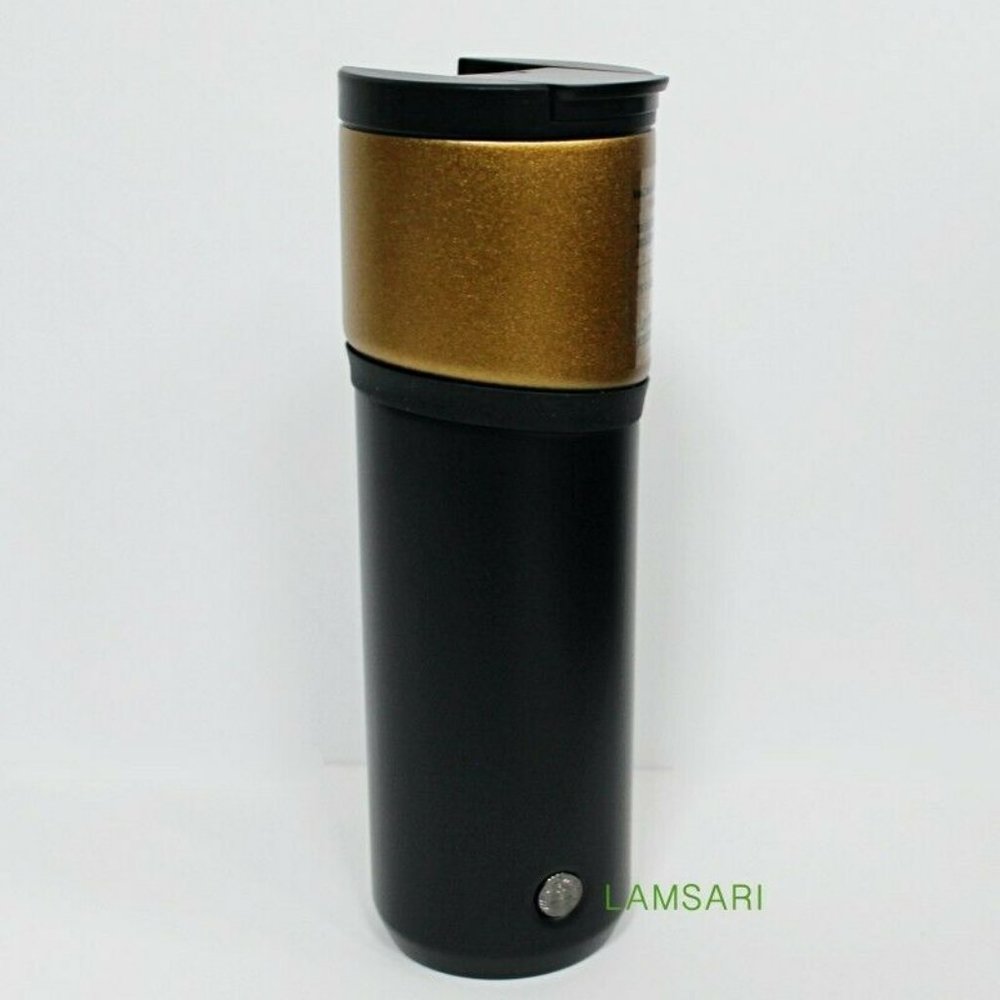 Starbucks 2020 Matte Black Glitter Gold Stainless Steel Tumbler